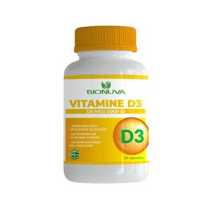 Vitamine D3 - 125MCG (5000 UI) 60 Gélules